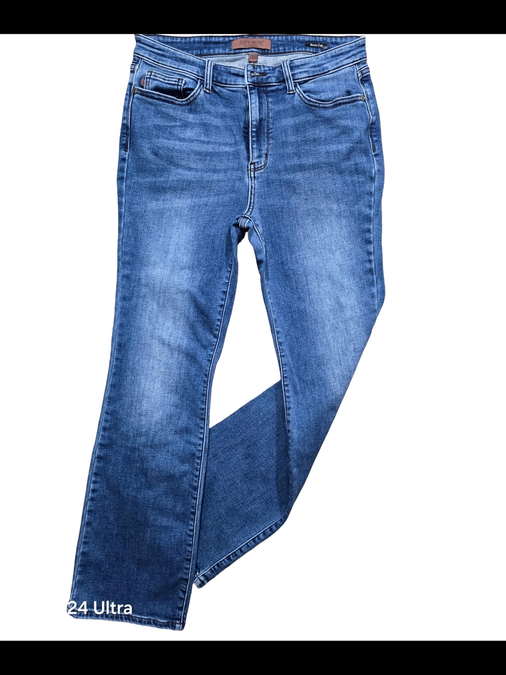 Judy Blue Junior's Mid-Rise Bootcut Stretch Jeans in Medium Wash Denim Sz 11/30